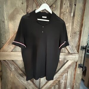 MONCLER BLACK LIGHTWEIGHT POLO MENS XL